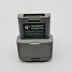 Authentic Nintendo N64 Rumble Pak Gray NUS-013 for Nintendo 64 - Tested Works